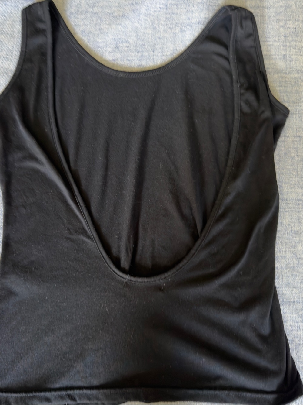 Women’s Black Scoop Back Tank Top - Classic Fit